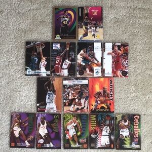 Vintage 1990-1997 Sky Box NBA Trading Cards, Lot of 14 Cards